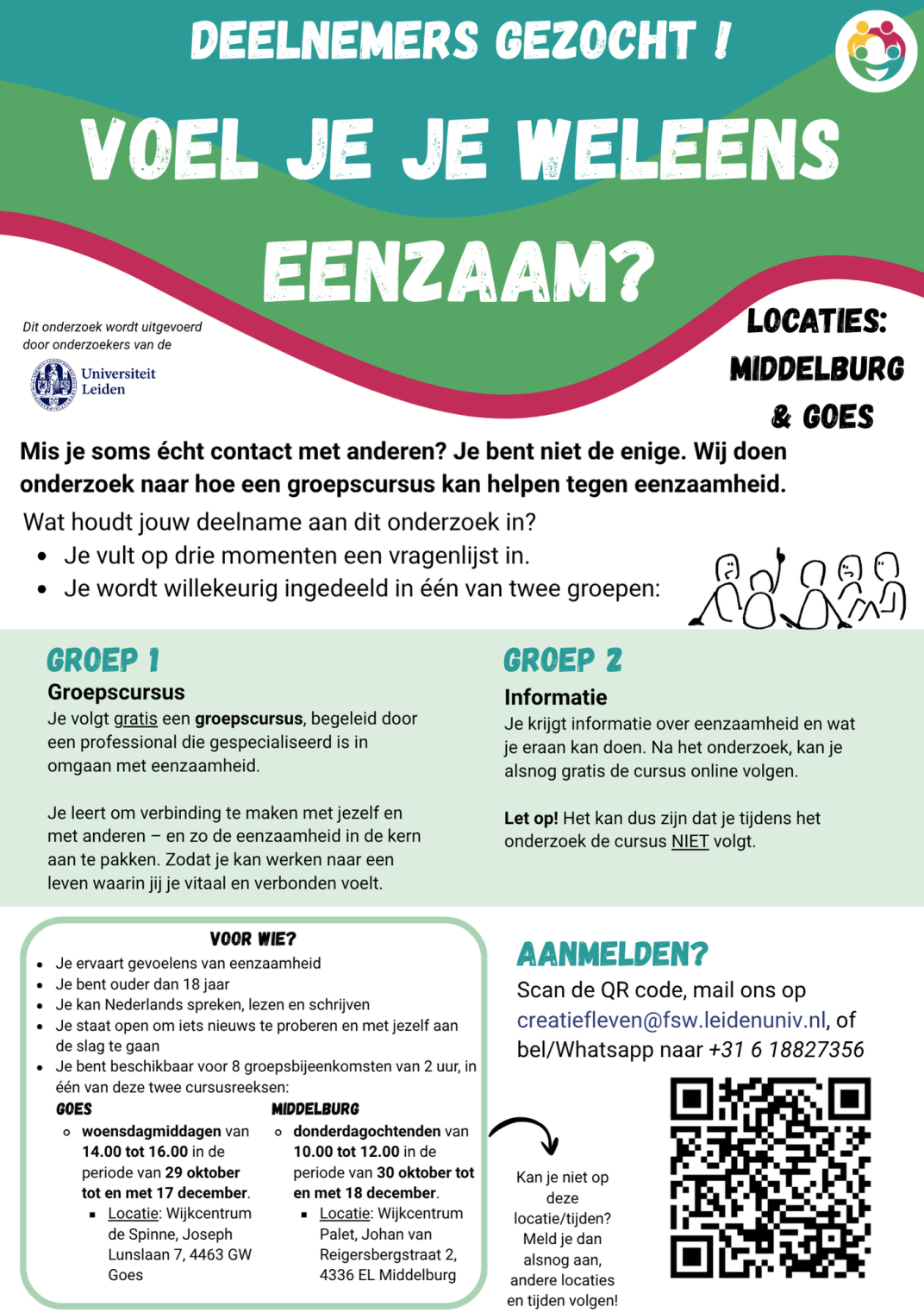 Flyer met informatie over de cursus.